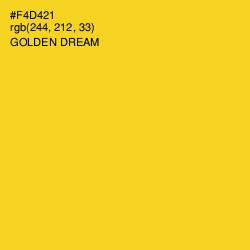 #F4D421 - Golden Dream Color Image